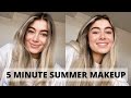 5 MINUTE NO FOUNDATION SUMMER MAKEUP ROUTINE