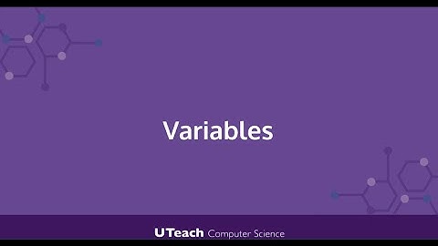 Quick Bit: Variables