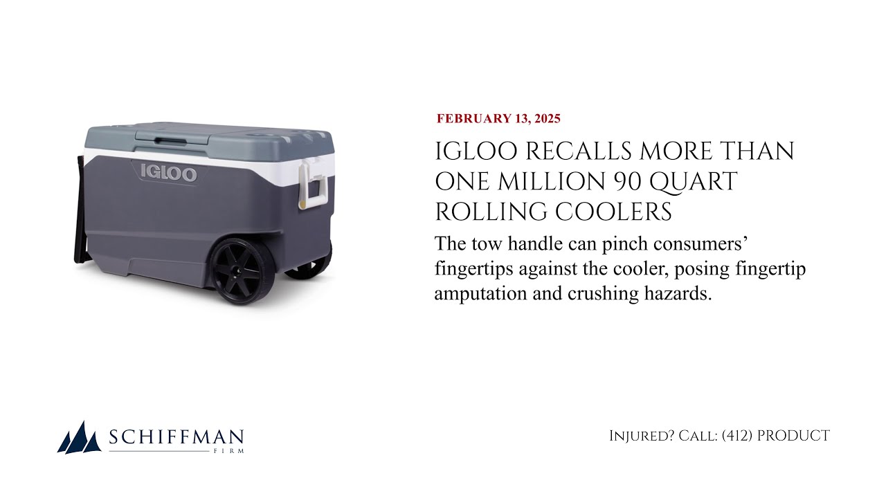 Igloo Recalls More Than One Million 90 Quart Rolling Coolers After