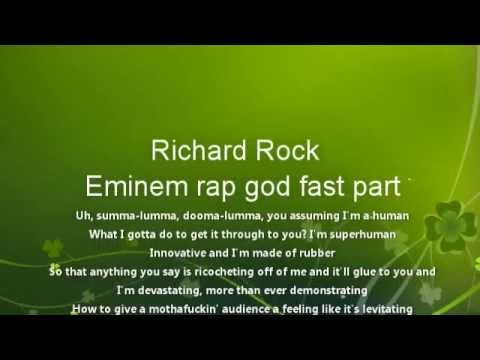 Eminem - rap god fast part cover with lyrics - YouTube