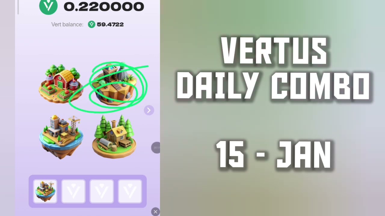 Vertus Daily Combo 15 January | Vertus Daily Combo Today | AGP | 
