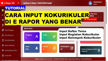 CARA INPUT DATA KOKURIKULER DI E RAPOR