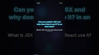 What is JSX? React Interview Question Explained