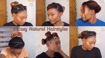 9 EASY & CUTE NATURAL HAIRSTYLES | NO BRAIDS | NO GEL💖