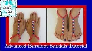Craft Life ~ Advanced Rainbow Loom Barefoot Sandals Tutorial