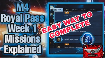 C1S2 m4 WEEK 1 ROYAL PASS MISSION EXPLAINED | WEEK 2 ALL MISSION C1S2 M4 | bgmi | achievement