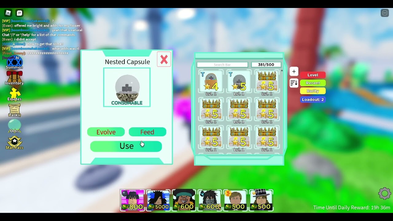 Opening nested capsule (all star tower defense)