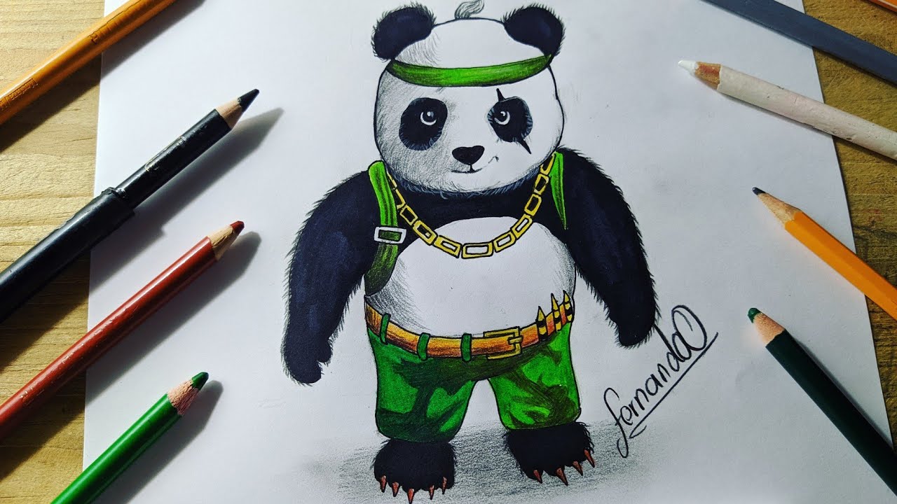 Cómo dibujar El Panda De Free Fire 】 Paso a Paso Muy Fácil 2023 - Dibuja  Fácil