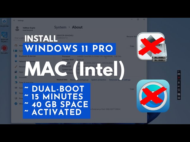 Install Windows 11 PRO on Intel MAC in 15 MINUTES (Dual-Boot | 40