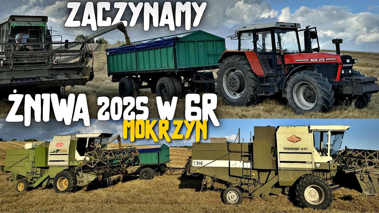 ZACZYNAMY ŻNIWA W GR MOKRZYN🔥ODWÓZ ZTS 16245 z PRZYCZEPAMI 🌾JĘCZMIEŃ JARY POD KOSĘ