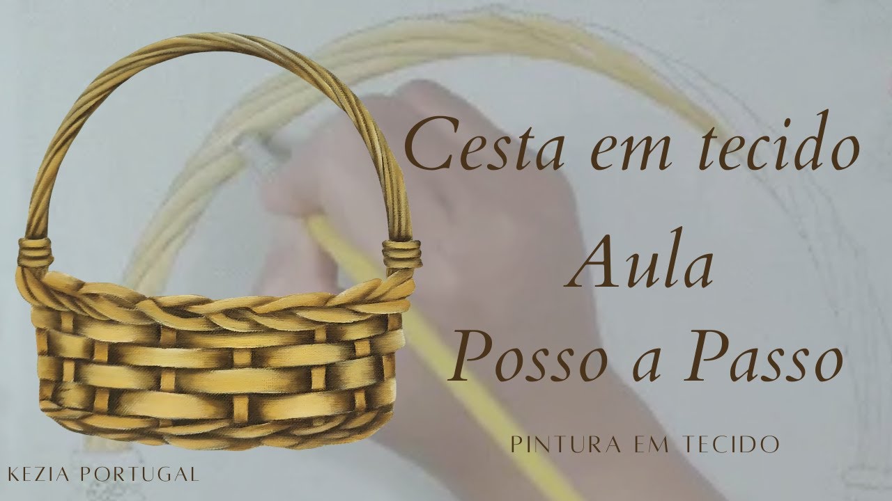 🔴Como Pintar CESTA em TECIDO -[passo a passo]