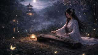 Japanese Koto Night Music 🌙 Fireflies &amp; Calm Ambient | Relaxation &amp; Peaceful Sleep