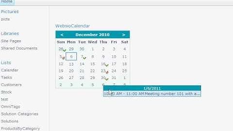 SharePoint Calendar Web Part