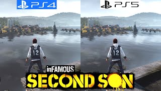 InFamous Second Son PS4 vs PS5 60FPS BC - Graphics Comparison - Framerate - 4K - Loading Times