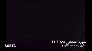 سورة المنافقون الاية 7-11 القارئ رعد محمد الكردي