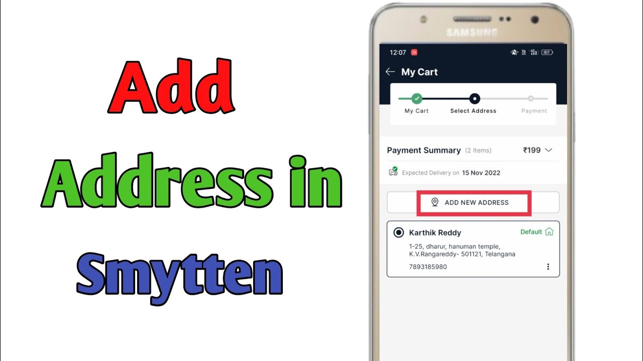 How to add address in Smytten app || add or edit address in smytten app ...