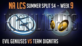 LCS Highlights Evil Geniuses vs Dignitas Week 9 NA Summer 2014 EG vs DIG S4 W9D2G1 Season 4