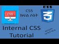 Internal CSS Tutorial እንዴት መጠቀም እንደሚቻል part 3 #bytetechnotube #CSS #internalCSS #donkeytube