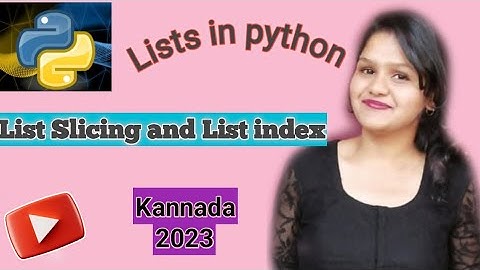 Python list slicing #pythonlist #list #python #slicing #listoperations #kannada #2023 #datadive