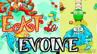EAT to EVOLVE: MAX LEVEL ( GIANT CRAB vs GIANT LARVA and OCTOPUS.. Gameplay, Walkthrough