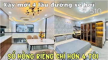 Xây mới 4 lầu hẻm xe hơi giá cực tốt, xem.nhanh kẻo lỡ ạ