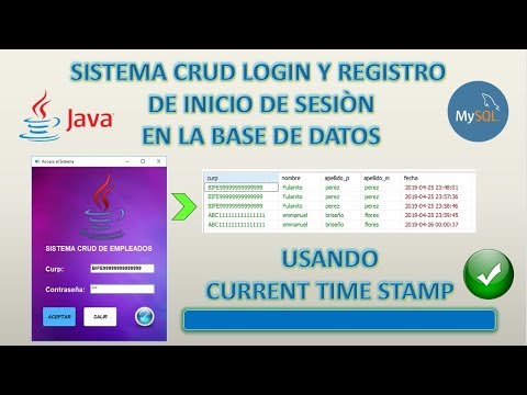 Sistema CRUD/Login con registro de inicio de sesión en la BD (Completo)/?Final?/JAVA/Video(23/24)