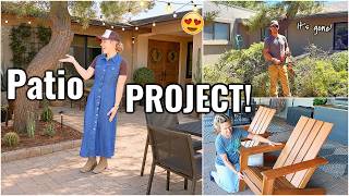 WE FINALLY STARTED THIS *PATIO MAKEOVER!!😍 OUTDOOR DECORATING & PROJECT IDEAS | PATIO PROJECT Part 1