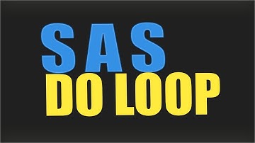 SAS Tutorial 1 | SAS Do Loop