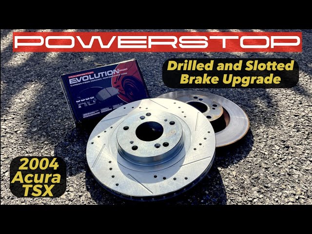 POWERSTOP Cross Drilled and Slotted Rotors 2004-2008 Acura TSX