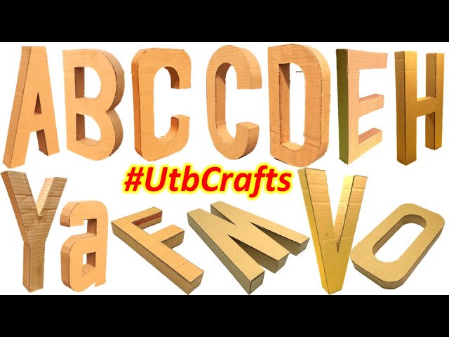 DIY Block Letters Made Out of Cardboard, Marquee Letter ,B, Make letters  from cardboard B