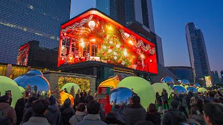 Gangnam Starfield Library and Seoul&#39;s Biggest Christmas Media Art | Korea Travel 4K HDR