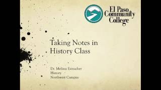 Taking Notes in History Class