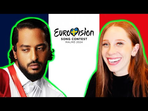 LET'S REACT TO THE FIRST SONG OF EUROVISION 2024 // FRANCE // SLIMANE "MON AMOUR"