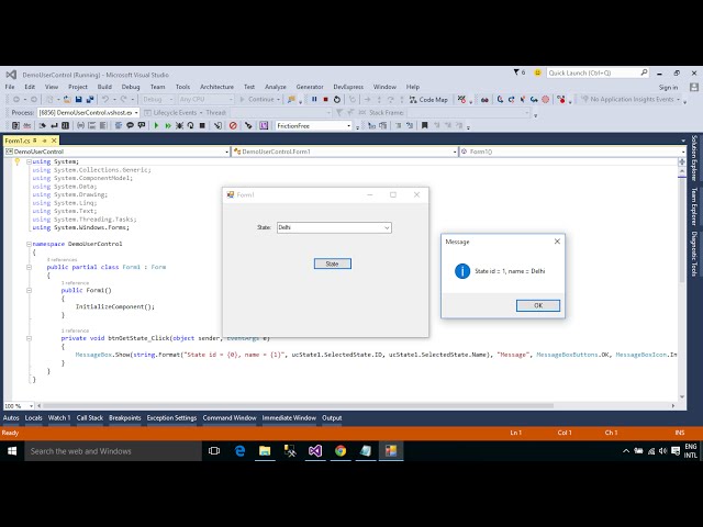 C# Tutorial - How to Create and use User Control | FoxLearn class=