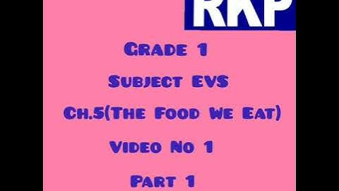 Grade 1 EVS - Ch 5 Food We Eat(Part 1) - Video no. 1 by Ms. Bhawna
