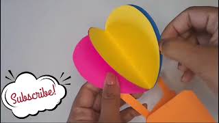 How To Make Heart Balloon Greeting Card For Kids | Easy Paper Crafts | Kids Craft Ideas #crafttips