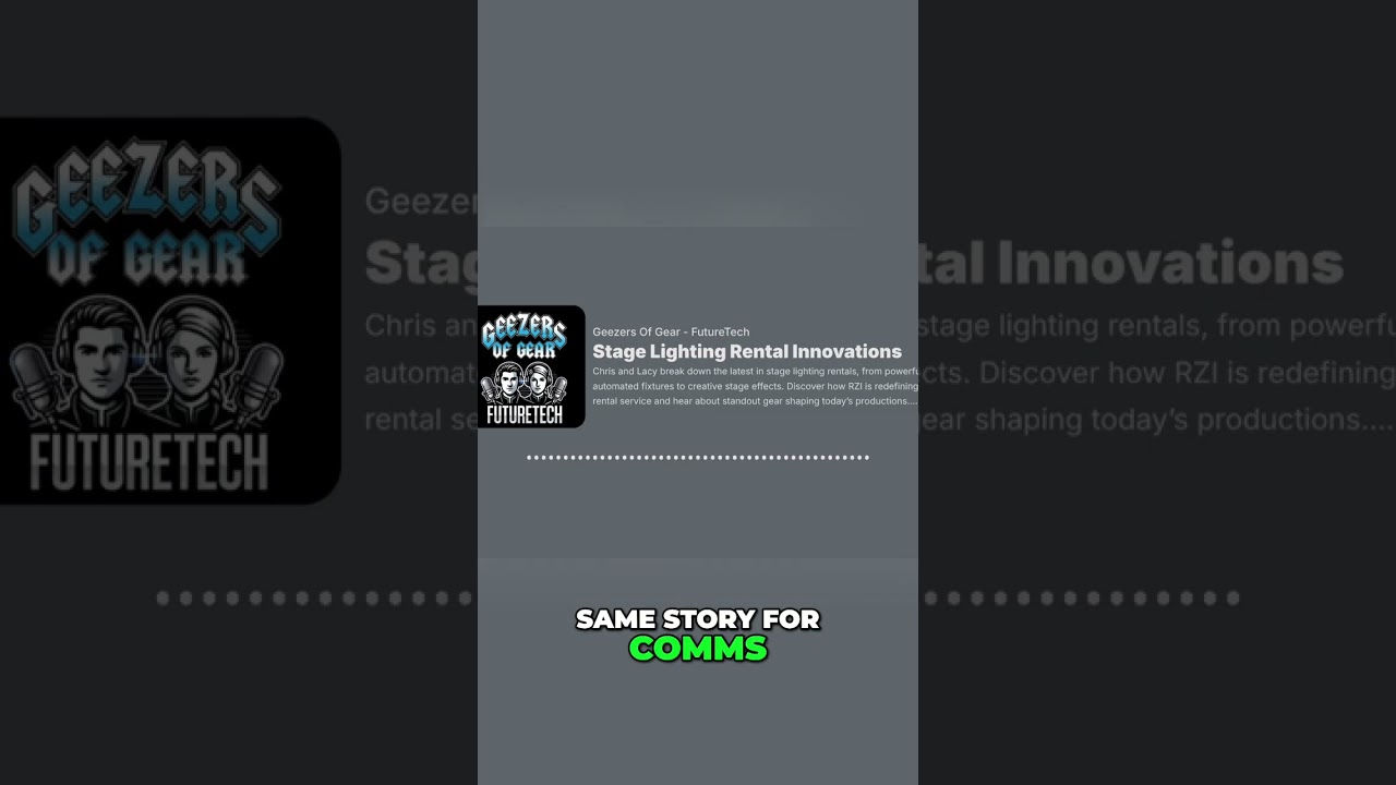 Wireless Stage Tech: Lights & Comms Revolutionized! #shorts Wireless Stage Tech: Lights & Comms Revolutionized! #shorts