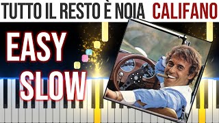 Tutto Il Resto È Noia - Franco Califano - Easy Slow Piano Tutorial - Video 4K