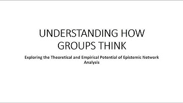 Understanding how groups think: Exploring theoretical & empirical potential of ENA