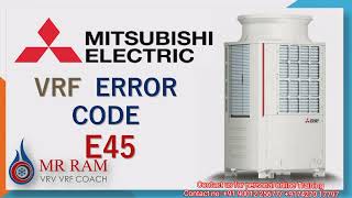 MITSUBISHI VRF Error code E45(English)