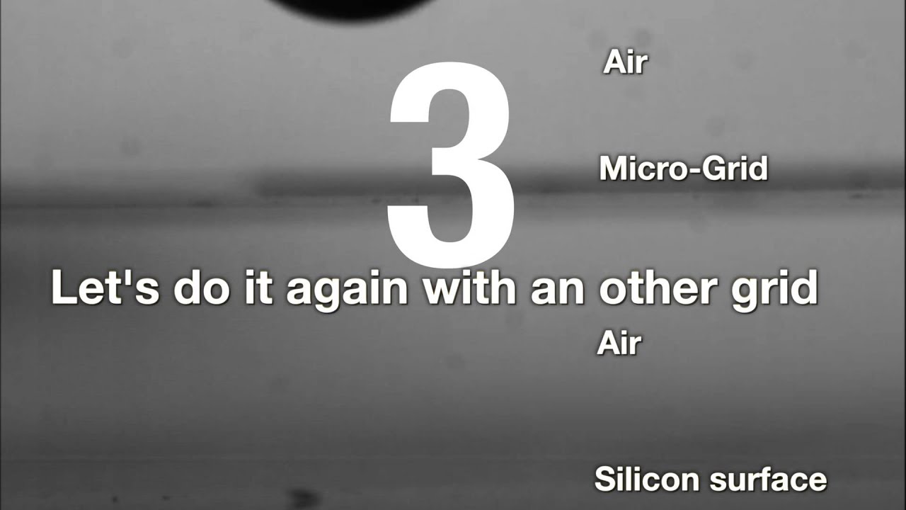 Drop Impact on Micro-grid (slow Motion)