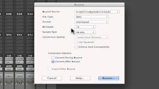 Bounce to Disk in Pro Tools