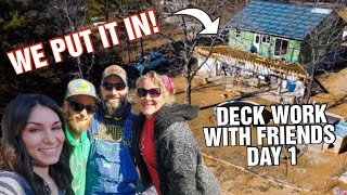 Getting It DONE! Working On Our Cabin Homestead Build's Back Deck Making Progress To Finish Roofing by Simple Life Reclaimed 42,652 views 2 months ago 18 minutes