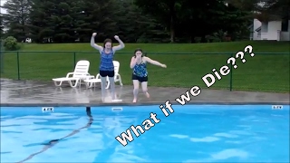 GIRLS JUMP INTO FREEZING COLD WATER!!!