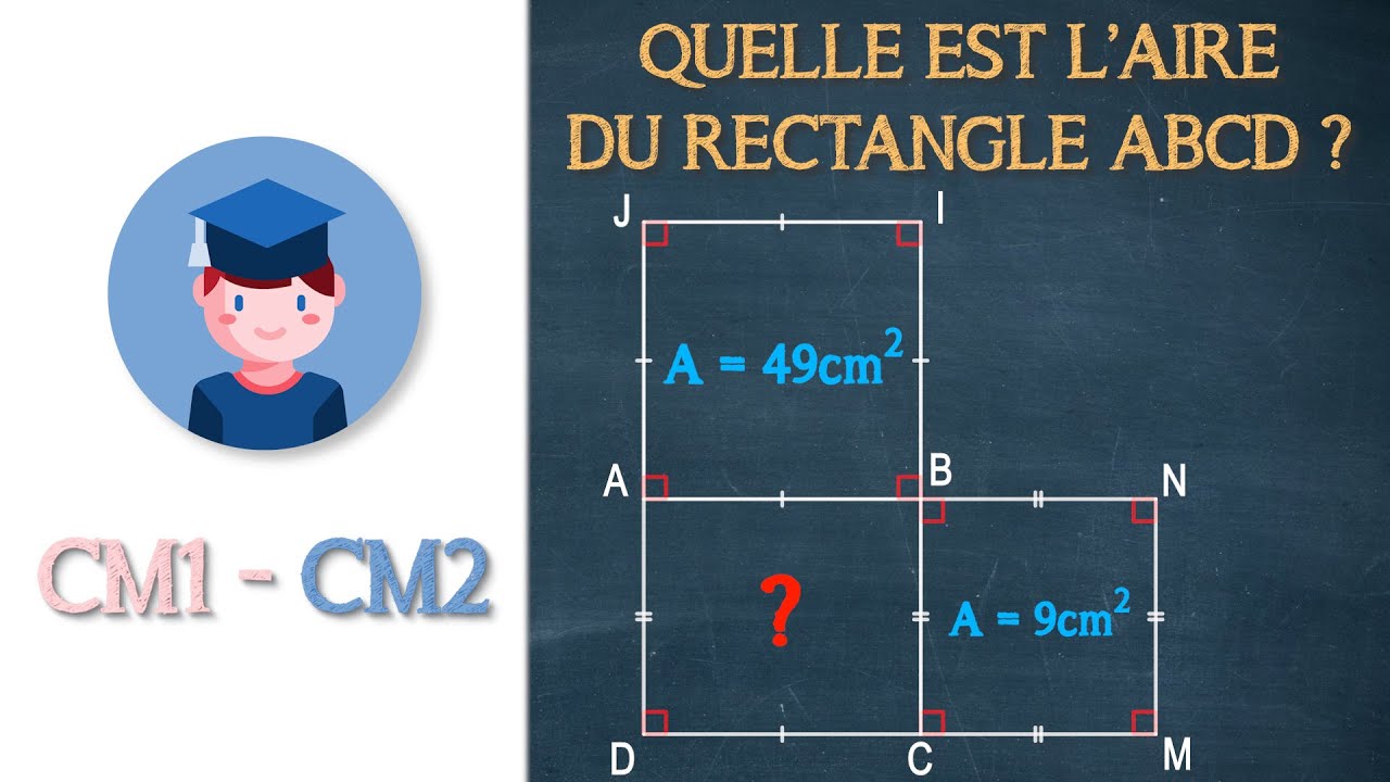 Quelle est l'aire du rectangle ABCD ? - CM1 CM2 - Petits Savants - YouTube