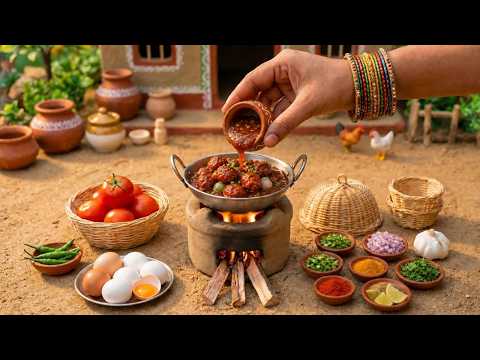 Special Chicken Manchurian Recipe at Home 🍗🐓 Satisfying Masala Curry Food ASMR 😋 Tini Foodkey