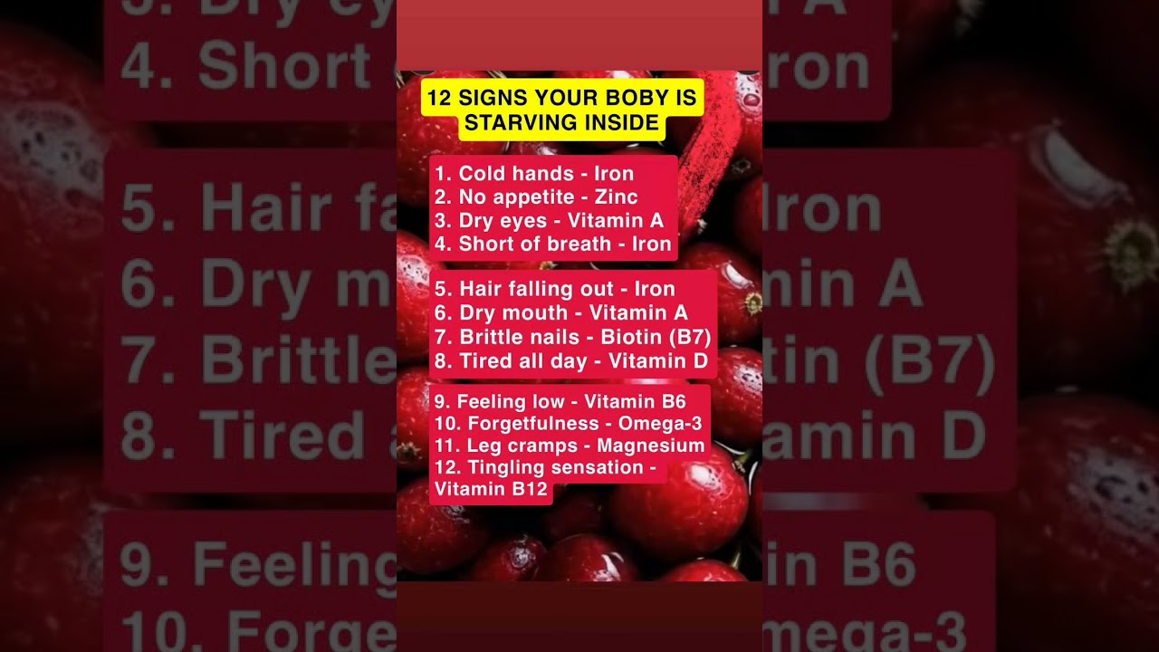 Signs Your Body Is missing a Nutrients Inside
