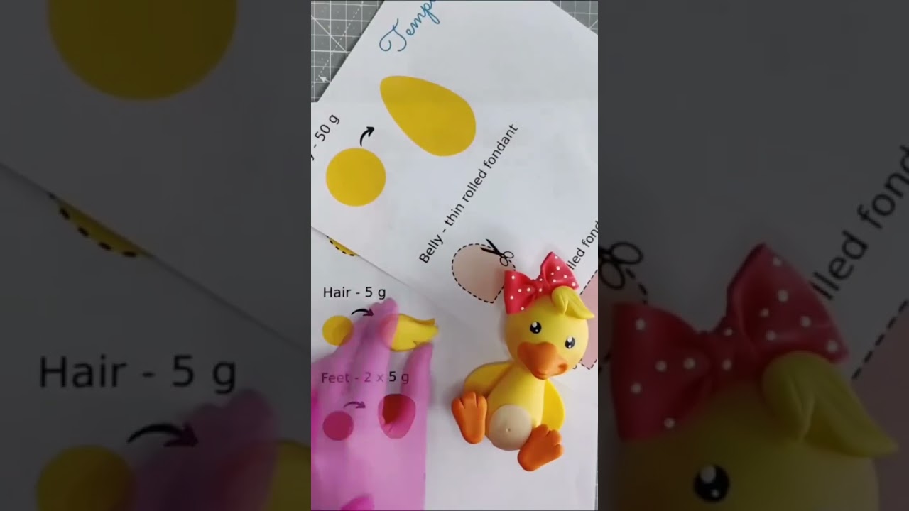 Fondant farm animals cake toppers - VIDEO Tutorial with Templates