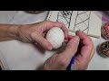 Drawing a star within a diamond on pysanky