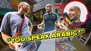 White Guy SUDDENLY Speaks Arabic and Gets FREE Stuff, Locals Shocked ?